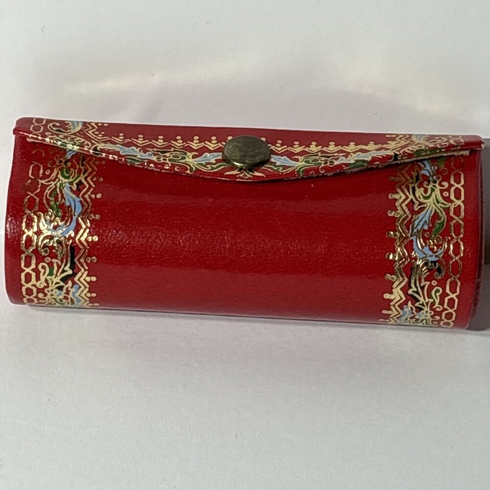 LIPSTICK CASE WITH MIRROR GENUINE LEATHER MADE IN ITALY - Picture 4 of 9